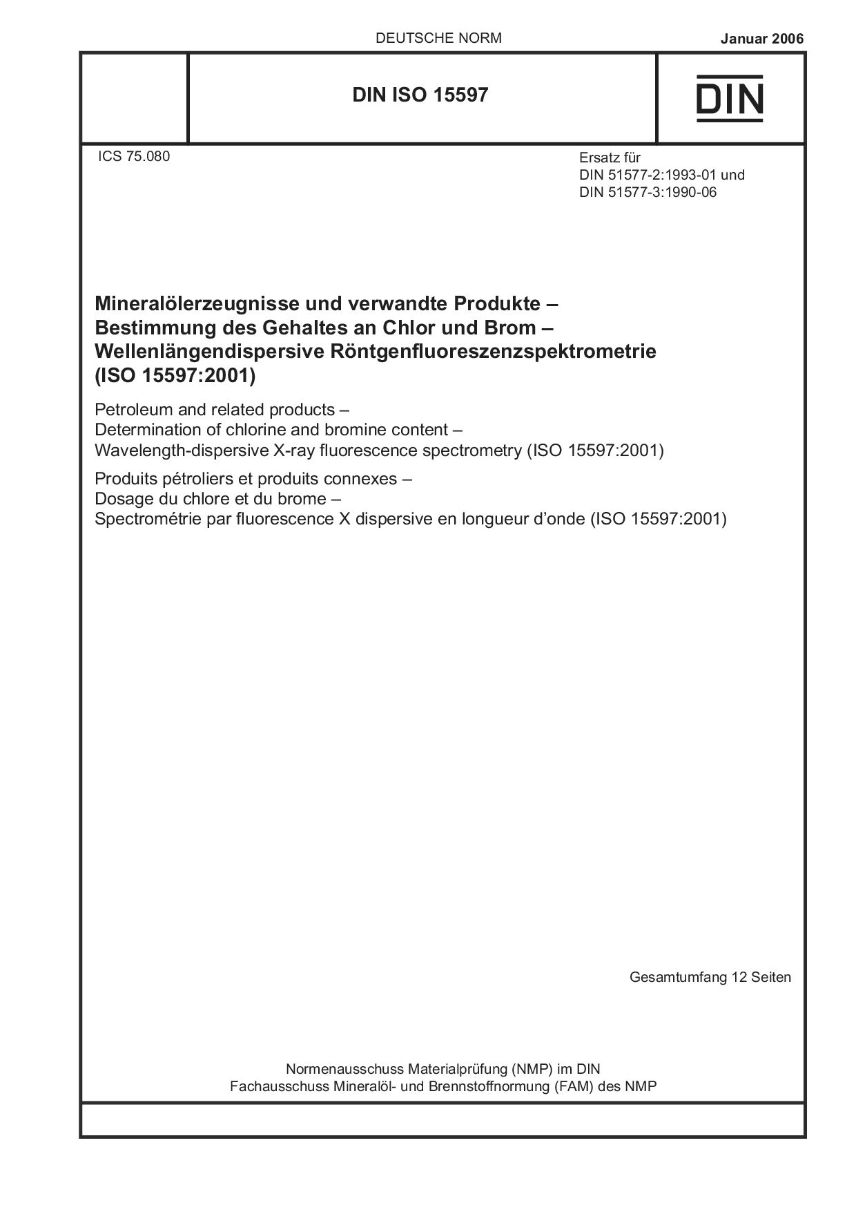 DIN ISO 15597:2006封面图