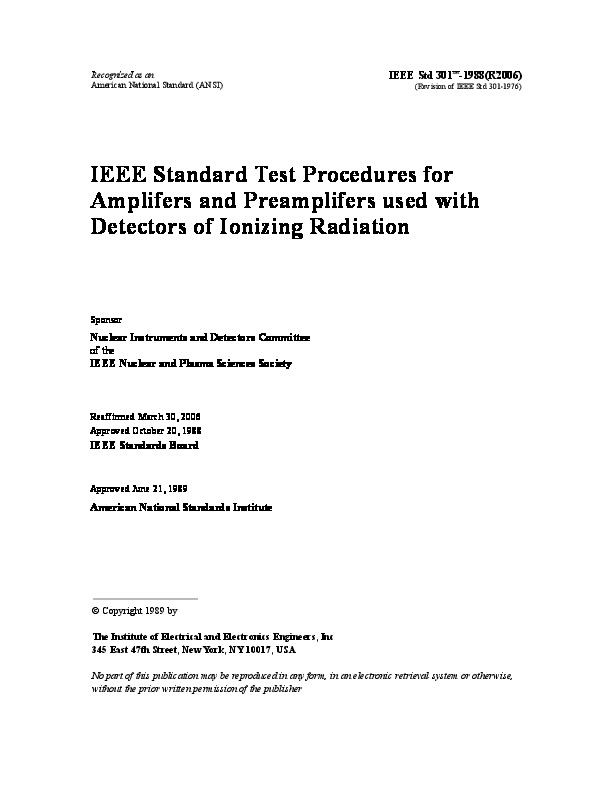 IEEE 301-1988封面图