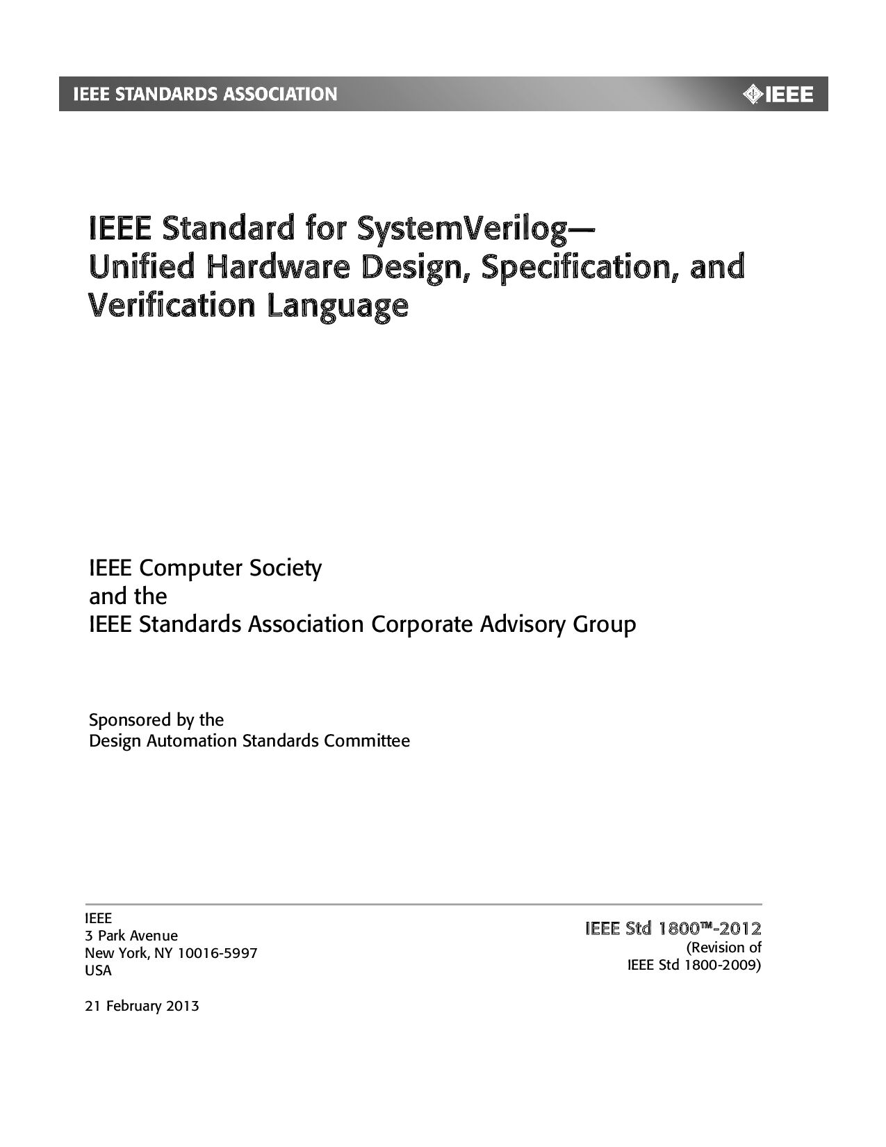 IEEE 1800-2012封面图