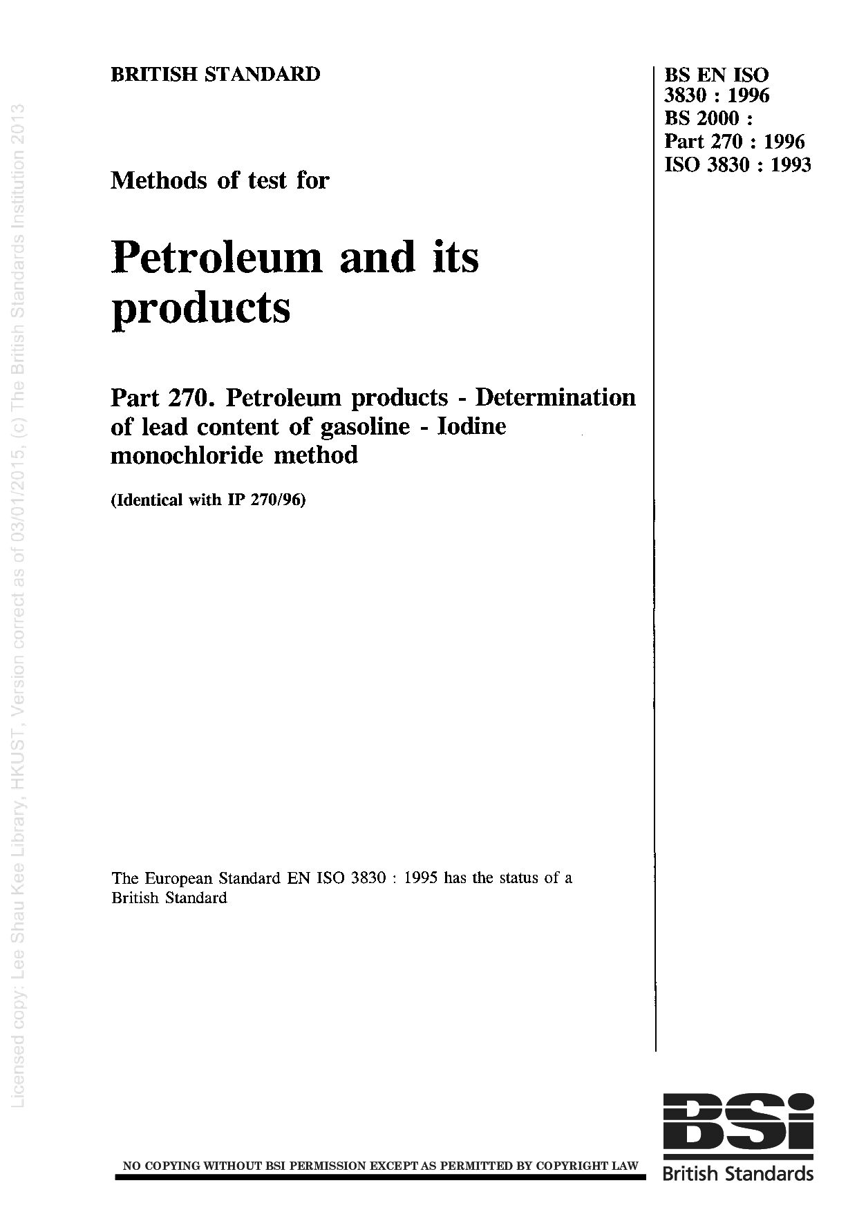 BS EN ISO 3830:1996封面图