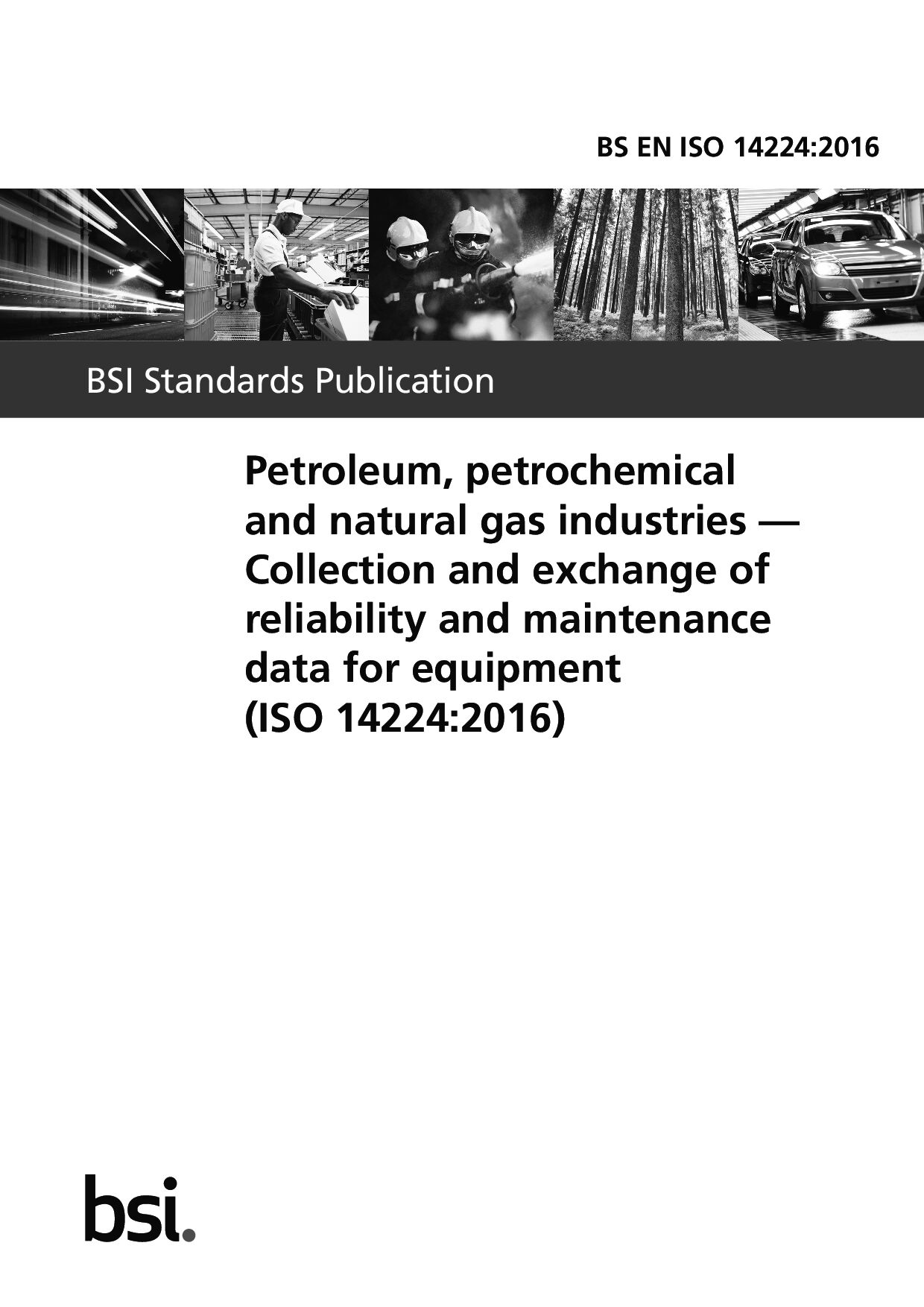 BS EN ISO 14224:2016封面图