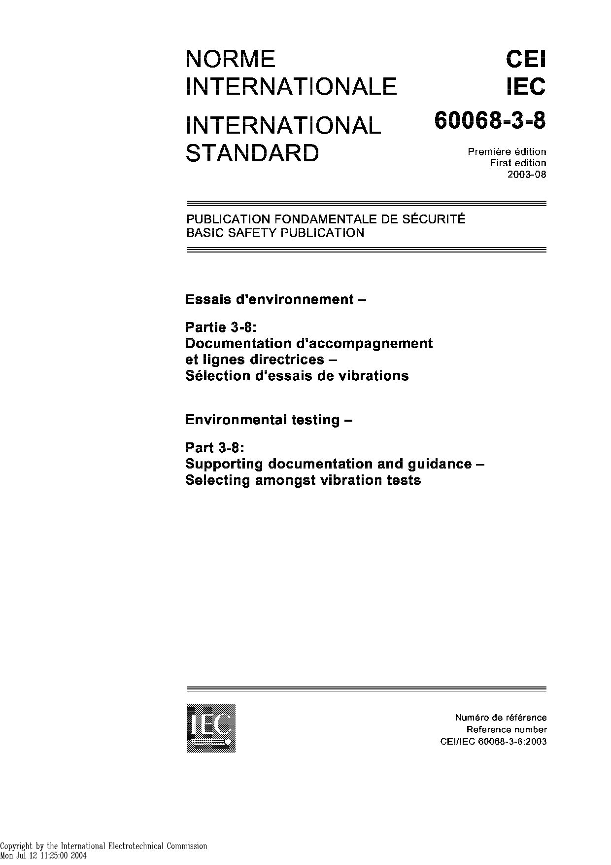 IEC 60068-3-8:2003封面图