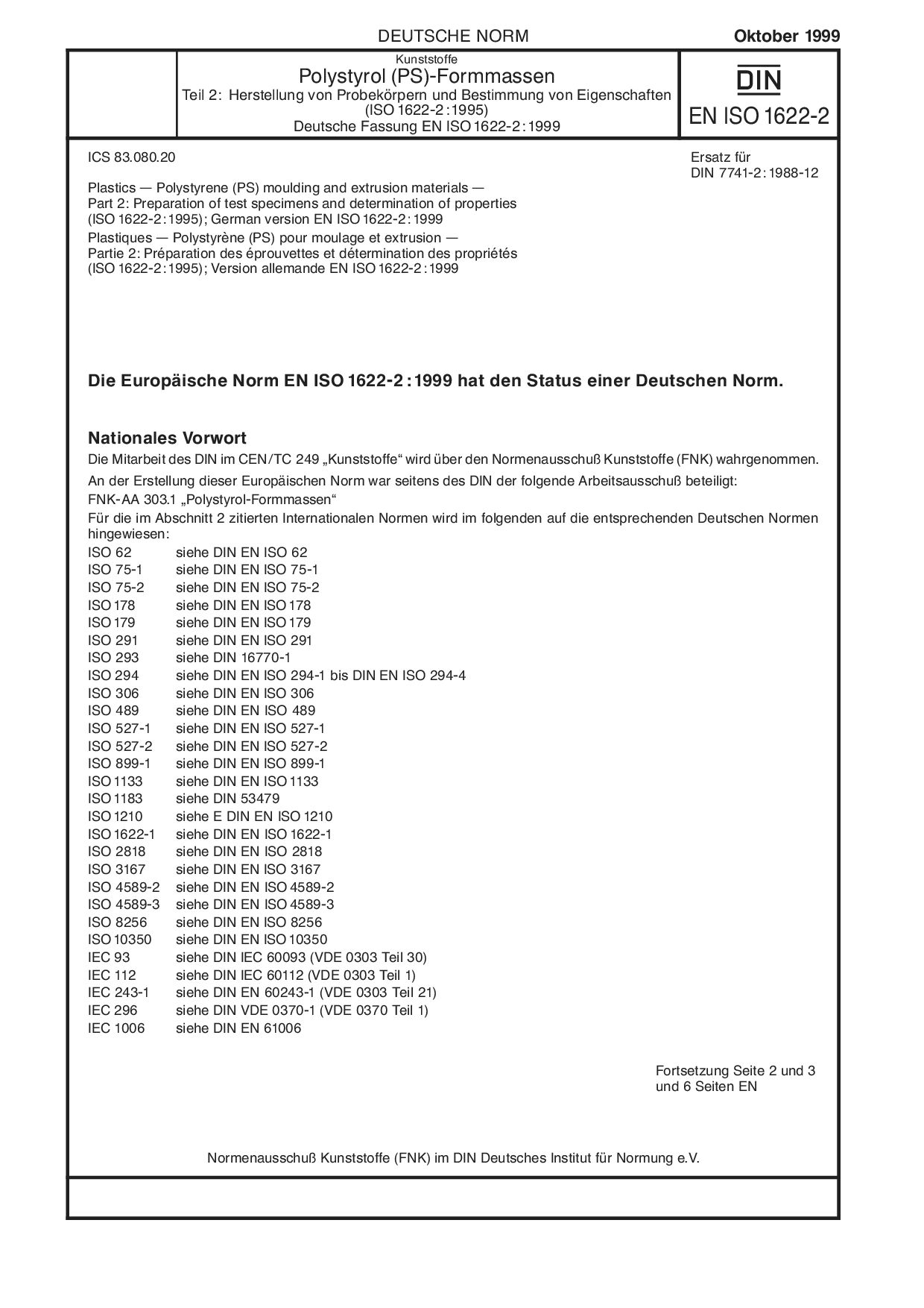 DIN EN ISO 1622-2:1999