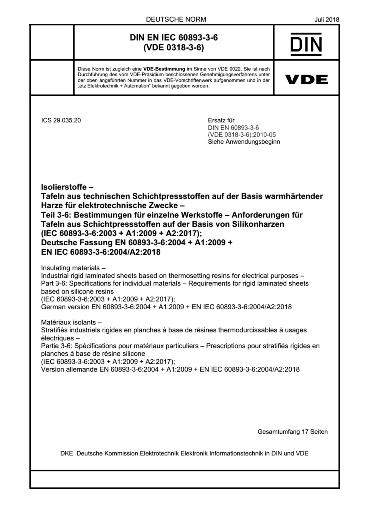 DIN EN IEC 60893-3-6:2018