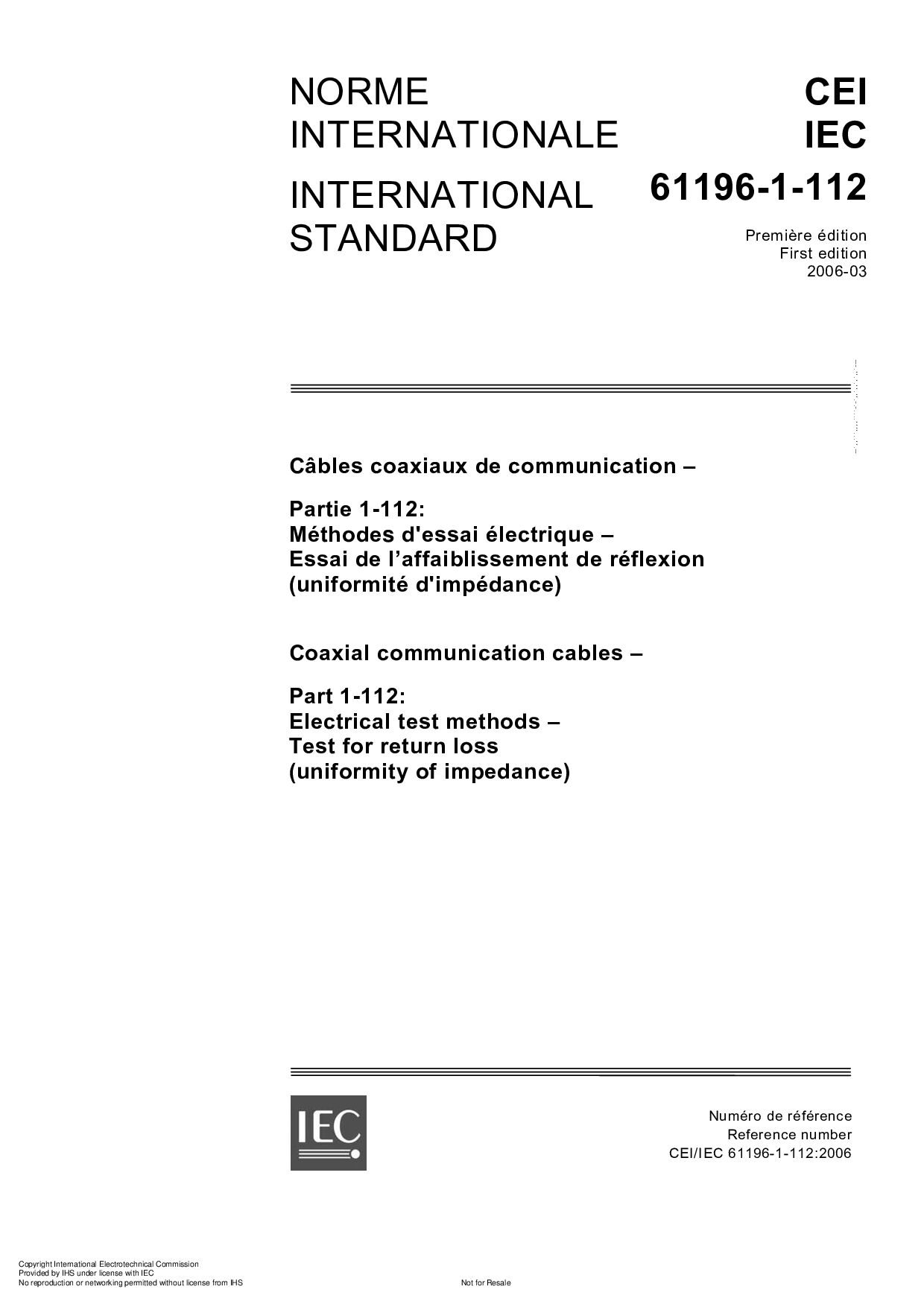 IEC 61196-1-112:2006