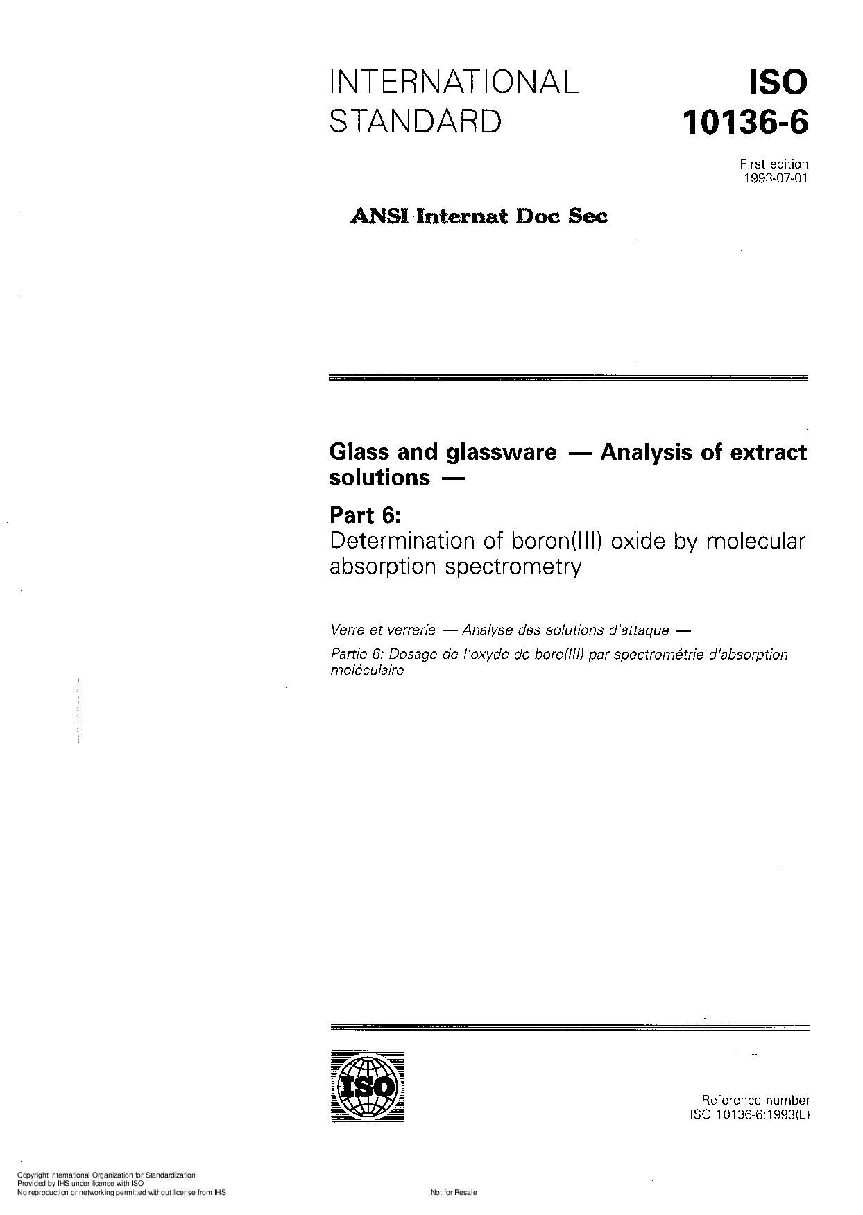 ISO 10136-6:1993封面图