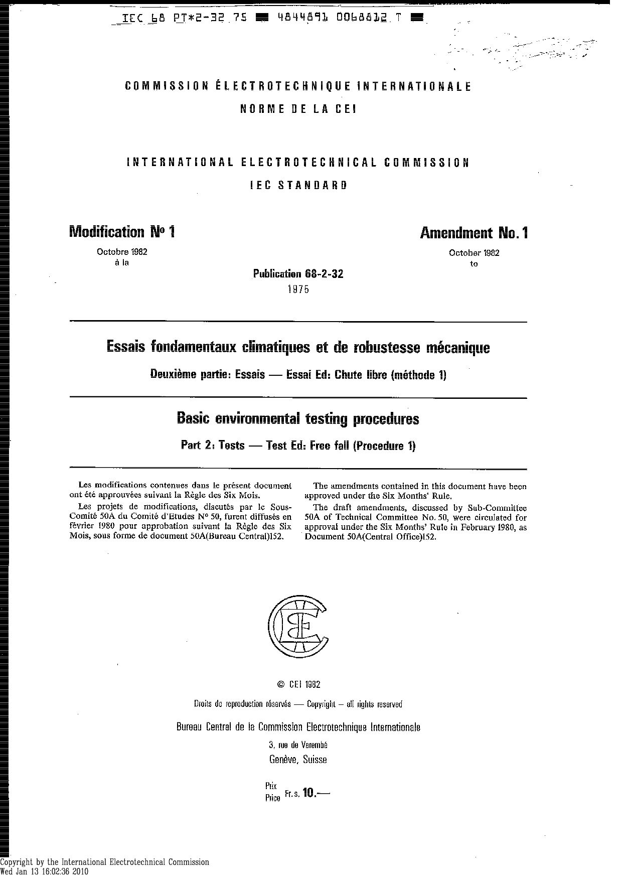 IEC 60068-2-32:1975/AMD1:1982封面图