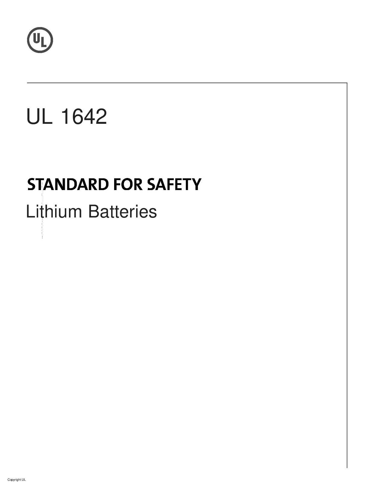 UL 1642-2012封面图