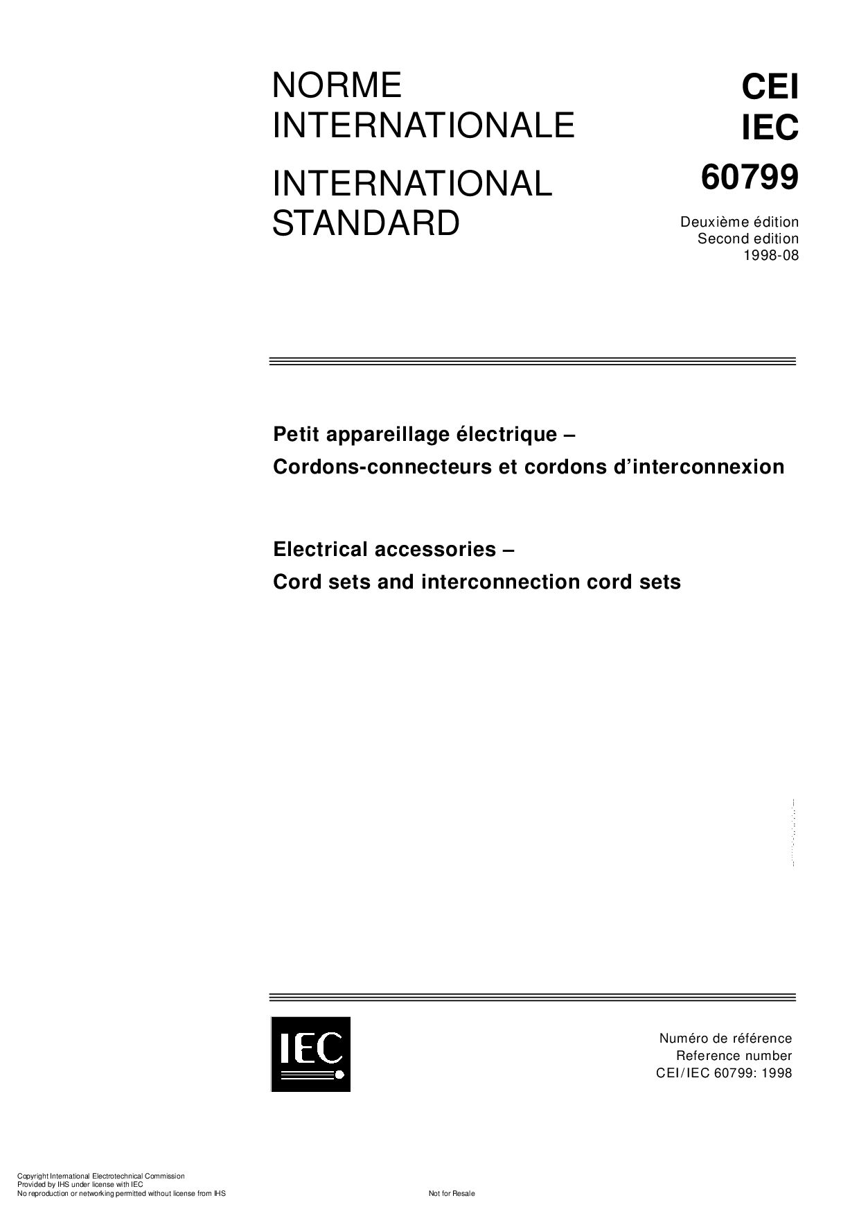 IEC 60799:1998封面图