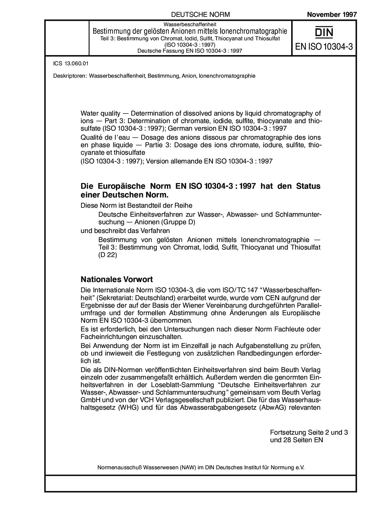 DIN EN ISO 10304-3:1997封面图