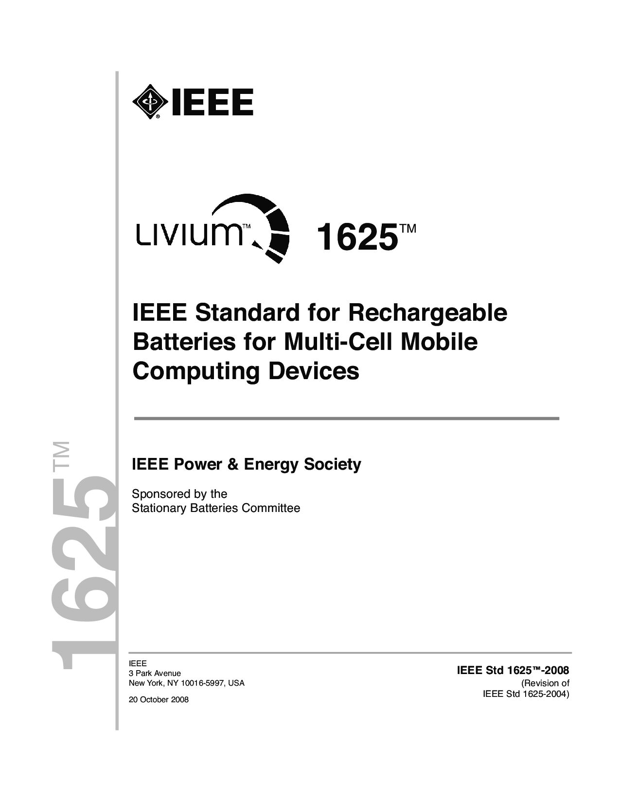 IEEE 1625-2008封面图