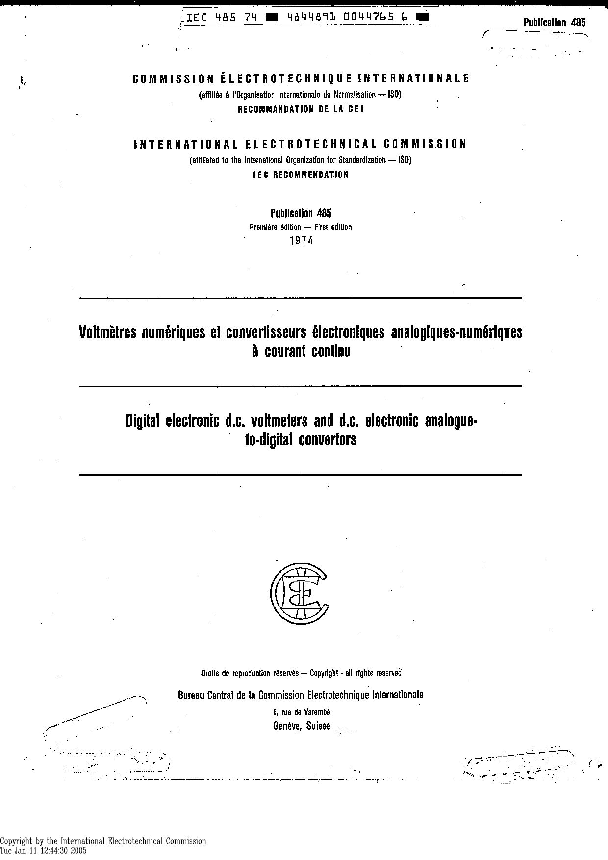 IEC 60485:1974封面图
