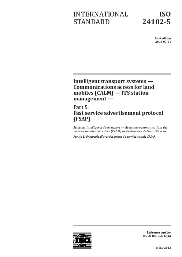ISO 24102-5:2013封面图
