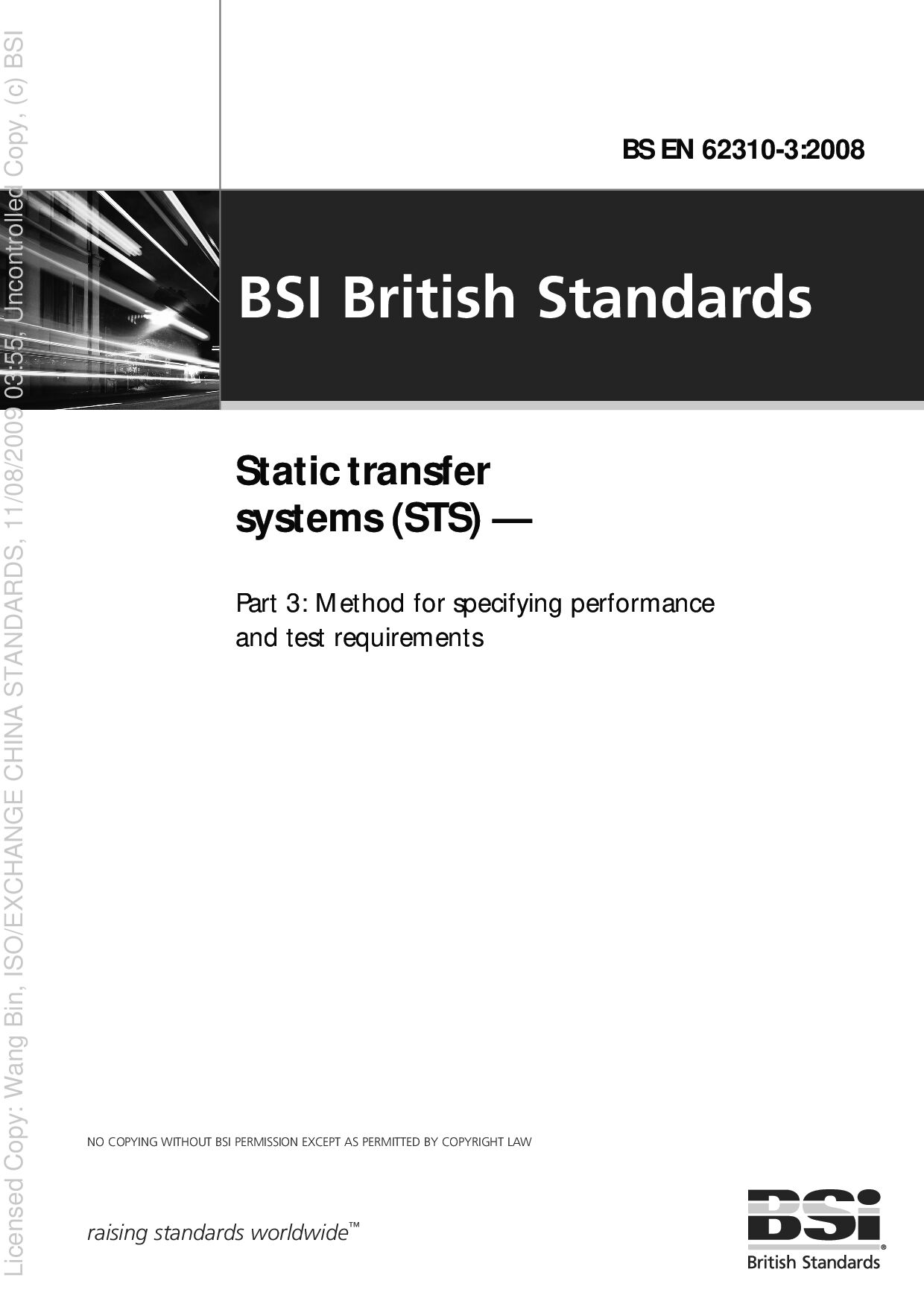 BS EN 62310-3:2008封面图