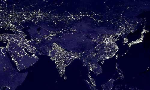 世界夜晚灯光图2021图片