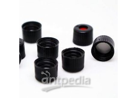 黑色8-425开孔拧盖、含白色PTFE/红色硅橡胶隔垫