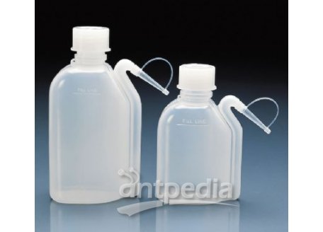 透明的洗瓶主体部分带整体模压管低密度PE材质