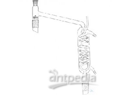 DISTILLING LINKS, FOR  INFLAMMABLE SOVENTS, THERM.  ST 14/23, CONE ST 29/32, LENGTH 250 MM