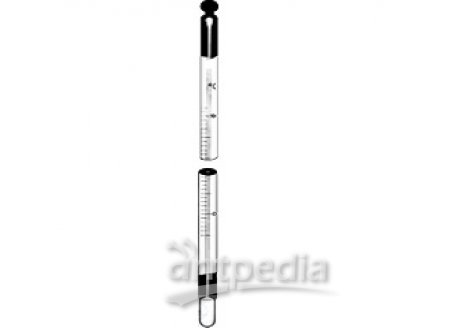 PRECISION LAB.-THERMOMETERS, SOLID STEM,  -100+30°C, LENGTH: APPROX. 305 MM, YELLOW ENAMELLED,   DI