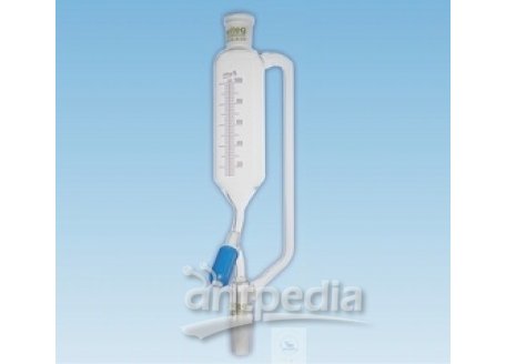 DROPPING FUNNELS, CYL.,  WITH PRESSURE EQUALIZING  GRADUATED, NEEDLE VALVE-STOPCOCK  W. PTFE-NEEDLE