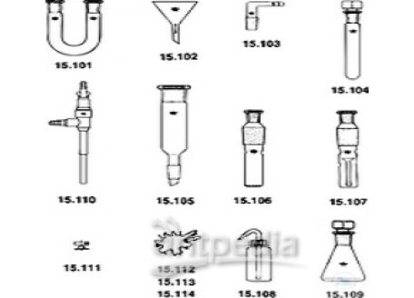 ERLENMEYER, FLASK 100 ML,  WITH HOLLOW STOPPER, ST 19/26