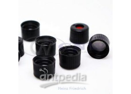 黑色10-425开孔拧盖、含白色PTFE/红色硅橡胶隔垫