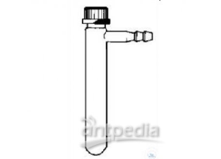 SUCTION TUBE WITH SIDE HOSE CONN.  LENGTH 180 MM, GL 25, SCREW CAP WITH HOLE,  GASKET W. PTFE-WASHER