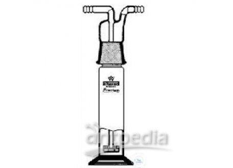 HEAD FOR GAS WASHING BOTTLES 250 ML  WITH SOCKET ST 45/40, AND SINTERD DISC P0