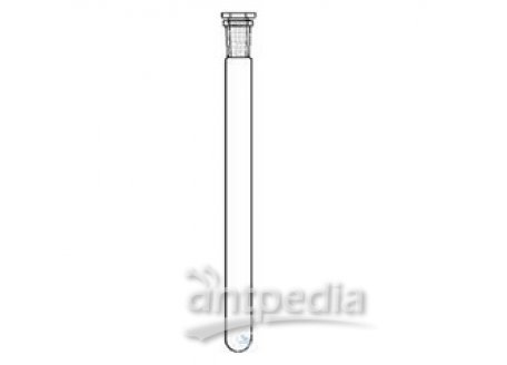 TEST TUBES, DURAN WITH  ST-PE-STOPPER, ROUND BOTTOM,  13 X 100 MM, ST 12/21, UNGRADUATED