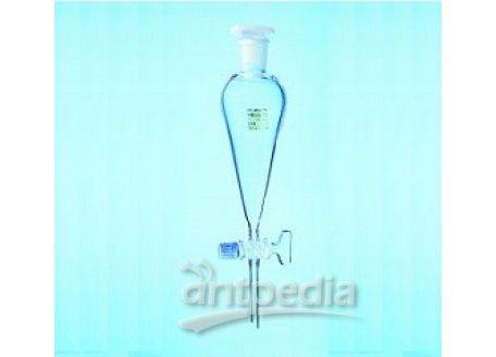 SEPARATORY FUNNELS, 100 ML, SQUIBB, BORO. GLASS 3.3,   UNGRADUATED, PE-STOPPERS, WITH SOLID ST-STOPC
