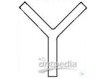 Y-CONNECTION TUBES,PLAIN ENDS,  SIDE ARMS LENGTH 45MM, O.D. 8 MM