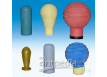 Bulbs / teats for pipettes 1 ml,  made from latex, transparent
