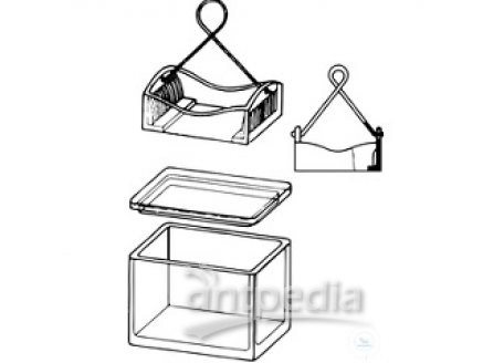 STAINING GLASS BOX, NEW MODEL, FOR 10 SLIDES   76 x 26 MM, COMPLETE WITH COVER, FRAME FOR   SLIDES A
