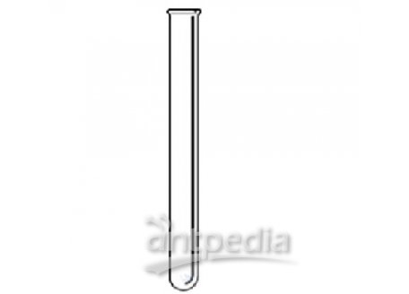 TEST TUBES, FIOLAX-BOROSILICATE-GLASS,   WITH RIM AND  ROUND BOTTOM, L. 180 MM, O.D. 18 MM