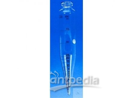 ASTM-CENTRIFUGE TUBES, CYL.WITH CONICAL BOTTOM,   ASTM D 91 A. ASTM 96,8; 100ML, DURAN GRAD.