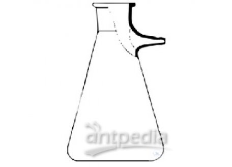 FILTER FLASKS,ERLENMEYER SHAPE,  WITH SIDE TUBE, BORO-SILICATE GLASS,  WITH PVC-SAFETY-COATING, 500