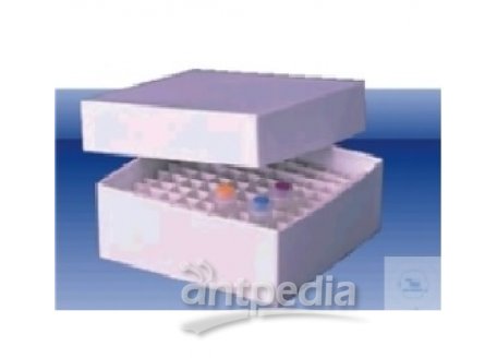 Cryo-Boxes, dimension 136 x 136 mm,   height 75 mm, blue, water repellent  Case = 10 pcs.