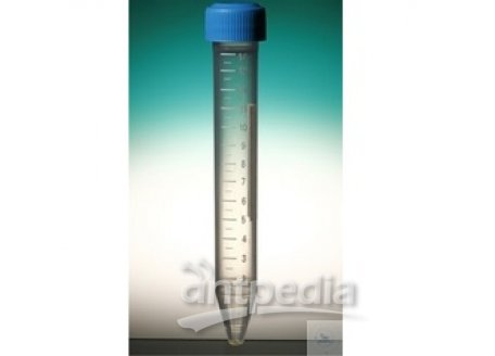 CENTRIFUGE TUBES, WITH SCREW CAP, MADE OF PP,  AUTOCLAVABLE, 15 ML, STERILE, HEAT RESIST UP TO 122