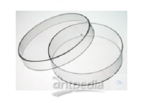 BACTERIOLOGICAL PETRI DISHES, D: 140 MM,  MADE OF CLEAR PS, WITHOUT VENTS, MACHINE STERIL