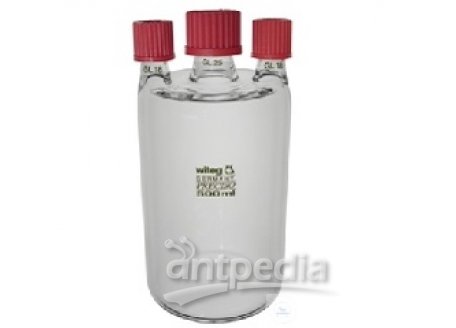 WOULFF BOTTLES, WITH TWO ST-SIDE-NECKS GL 18,  CENTER NECK GL 25 AND SCREW CAPS, 2000 ML,  HEIGHT 22