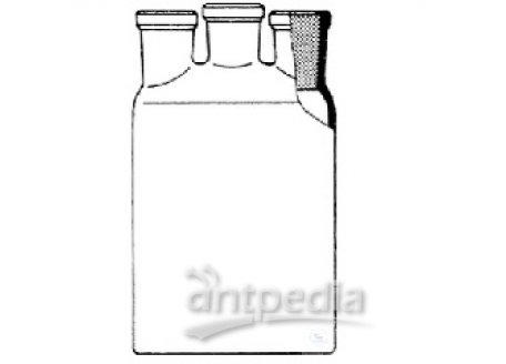 WOULFF BOTTLES WITH 3  ST-NECKS, MADE OF BORO-  SILICATE GLASS, 2000 ML,  H. 225 MM, O.D. 130 MM