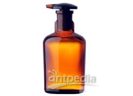 DROPPING BOTTLE, 50 ML, TK, WITH   GROOVED FLAT STOPPER, AMBER GLASS