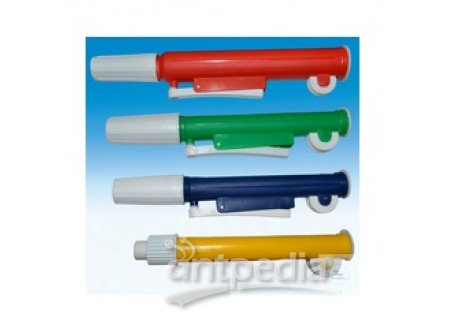 PIPETTE-PUMP "PI-PUMP", PP, 25 ML,   RED, WITH DELIVERY VALVE-LEVER