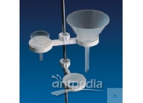 FUNNEL HOLDER, PP, SINGLE, FOR FUNNELS OF   50-120 MM ? CAN BE FIXED TO STANDES OF 8-14 MM ?