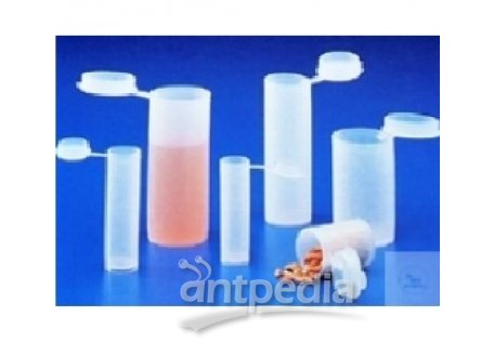 SAMPLE VIALS, WITH ATTACHED LID, TRANSPARENT,   2,5 ML, PE, OD 14 MM, HEIGHT 31,5 MM