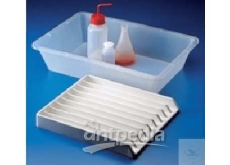 STORAGE-TRAY, PVC, 355 X 300 MM, HEIGHT 45 MM,   ALONGSIDE SUBDIVIDED IN 9 SHELVES, 25 MM WIDE