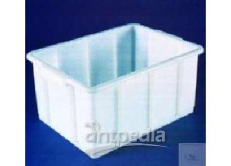 TRANSPORT- AND STORAGE CONTAINER, PP,  20 L, 380 X 280 X 200 MM, CAN BE EASILY PILED-UP,  RESISTANT