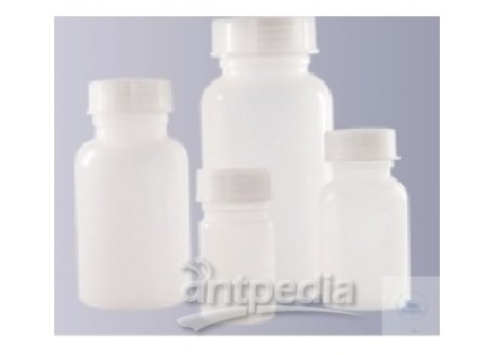 BOTTLES, PE, WIDE-MOUTHED, ROUND,  TRANSPARENT,W.SCREW-CAP, 100 ML, GL 32