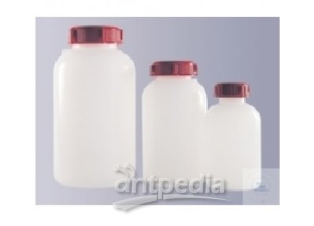 BOTTLES WIDE NECK HDPE  CAPACITY 1000 ML D. 100  MM, HEIGHT 183 MM, NECK  I.D. 50 MM GL 56, WITH  TA