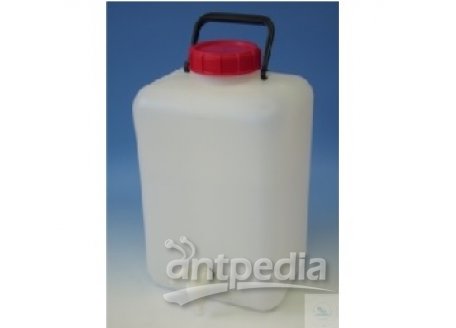 CARBOYS, PE, WITH TAP,TETRAGONAL,  WIDE MOUTHED,WITH SCREW CAP, CAP. 20 LTR.
